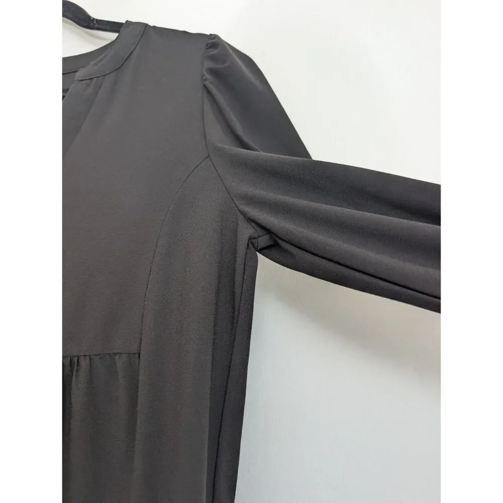 Tuckernuck Pomander Place Crepe Kenzo Mini Dress Long Sleeve Tiered Sz S - Picture 8 of 16